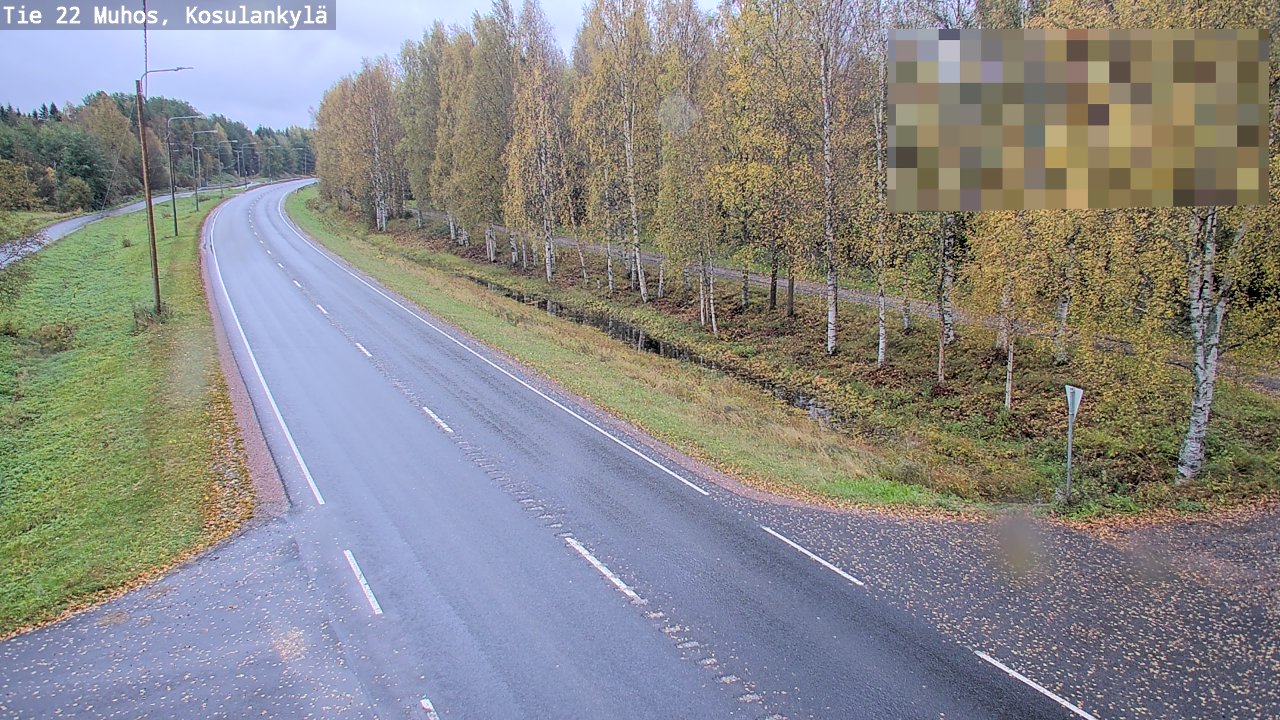 Weather Camera Image Road 22 Muhos, Kosulankylä, Muhos, Pohjois-Pohjanmaa
