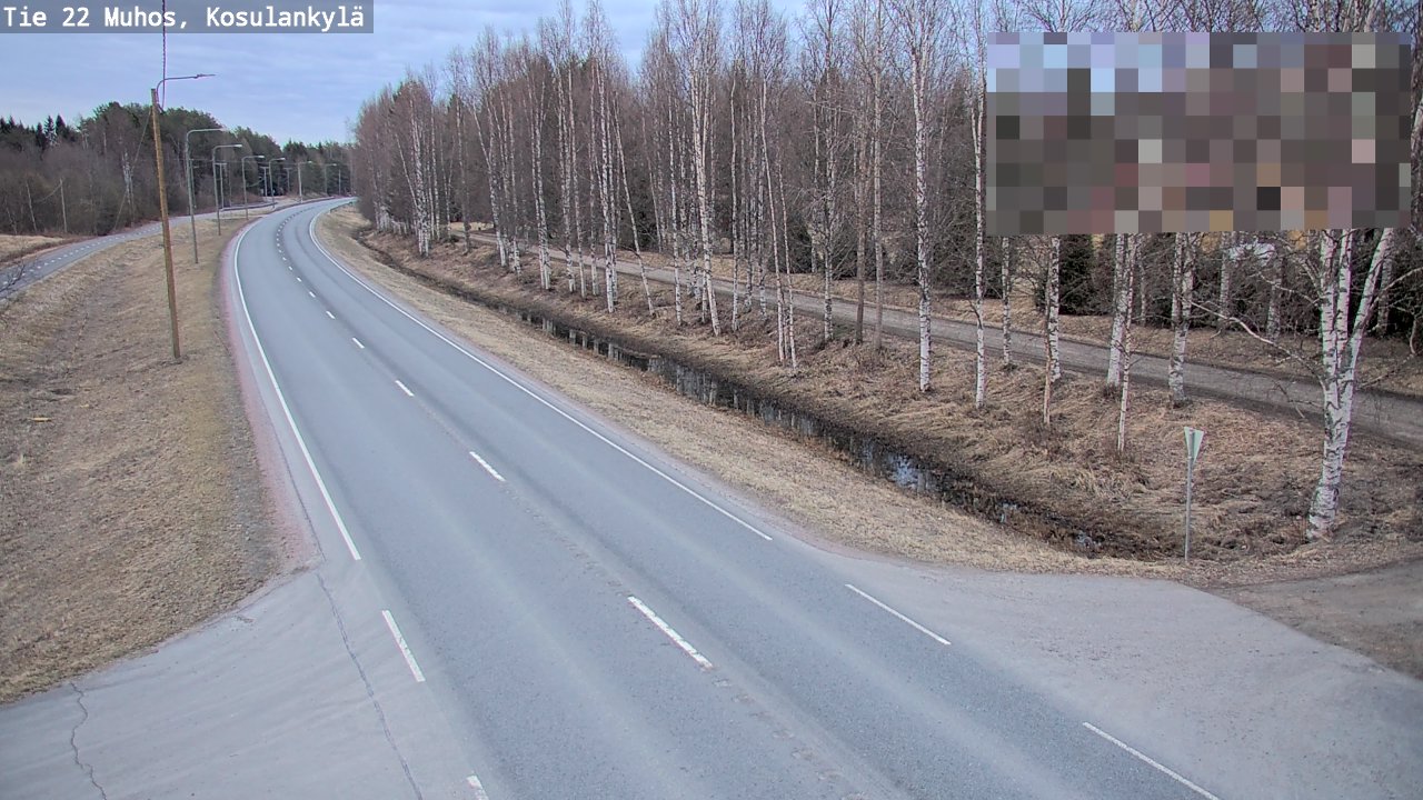 Weather Camera Image Road 22 Muhos, Kosulankylä, Muhos, Pohjois-Pohjanmaa