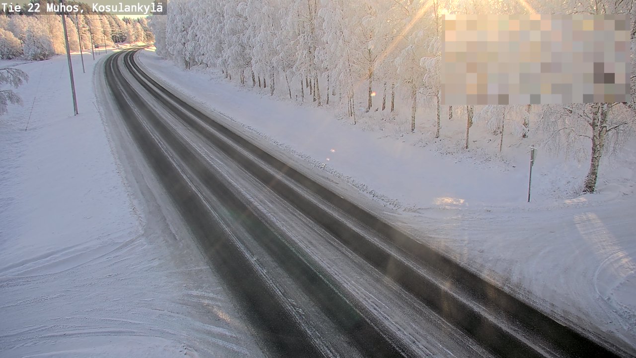 Weather Camera Image Road 22 Muhos, Kosulankylä, Muhos, Pohjois-Pohjanmaa