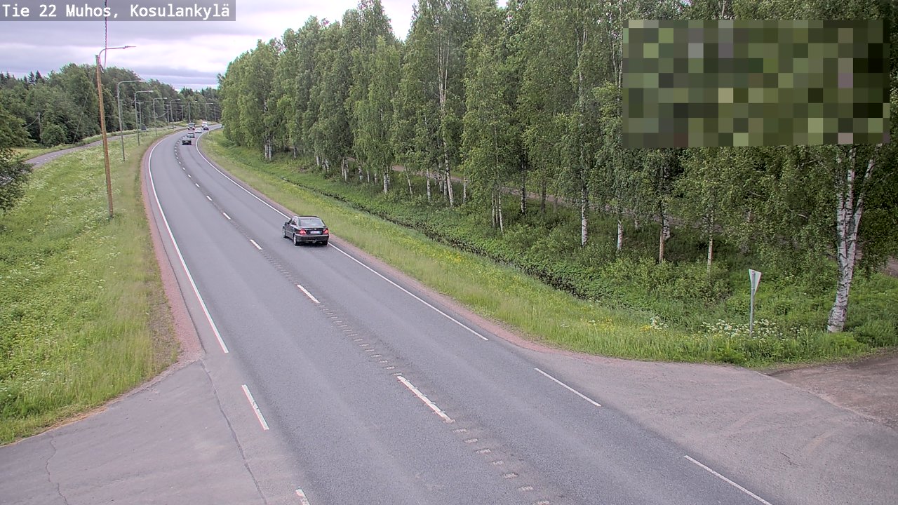 Weather Camera Image Road 22 Muhos, Kosulankylä, Muhos, Pohjois-Pohjanmaa
