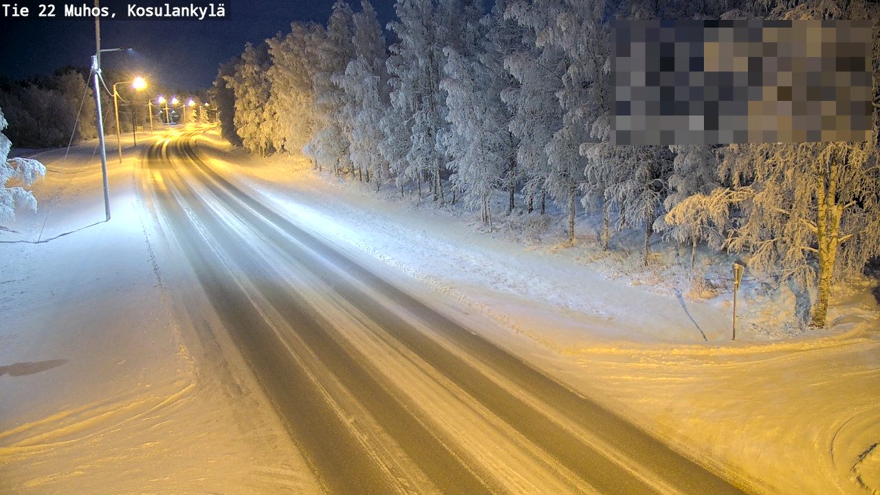 Weather Camera Image Road 22 Muhos, Kosulankylä, Muhos, Pohjois-Pohjanmaa