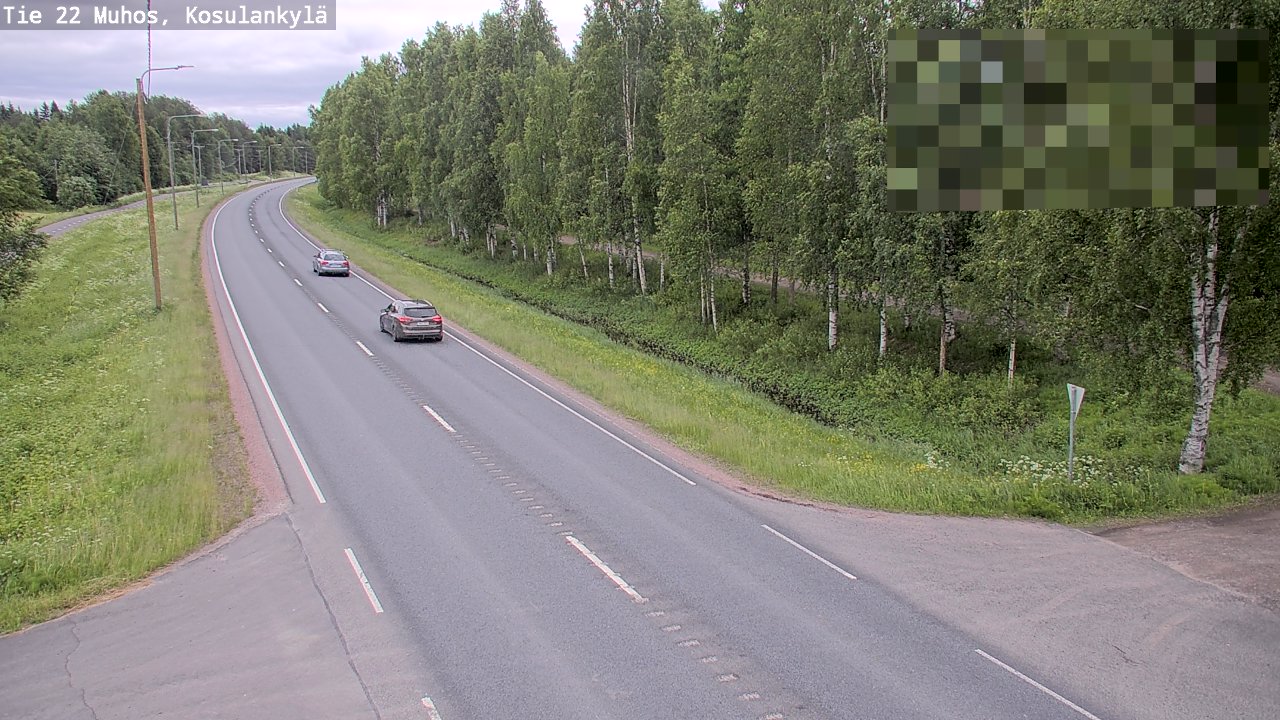 Weather Camera Image Road 22 Muhos, Kosulankylä, Muhos, Pohjois-Pohjanmaa