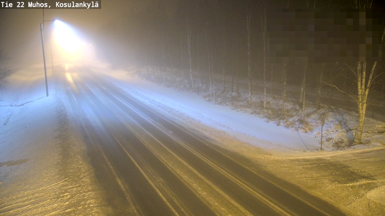 Weather Camera Image Väg 22 Muhos, Kosulankylä, Muhos, Pohjois-Pohjanmaa