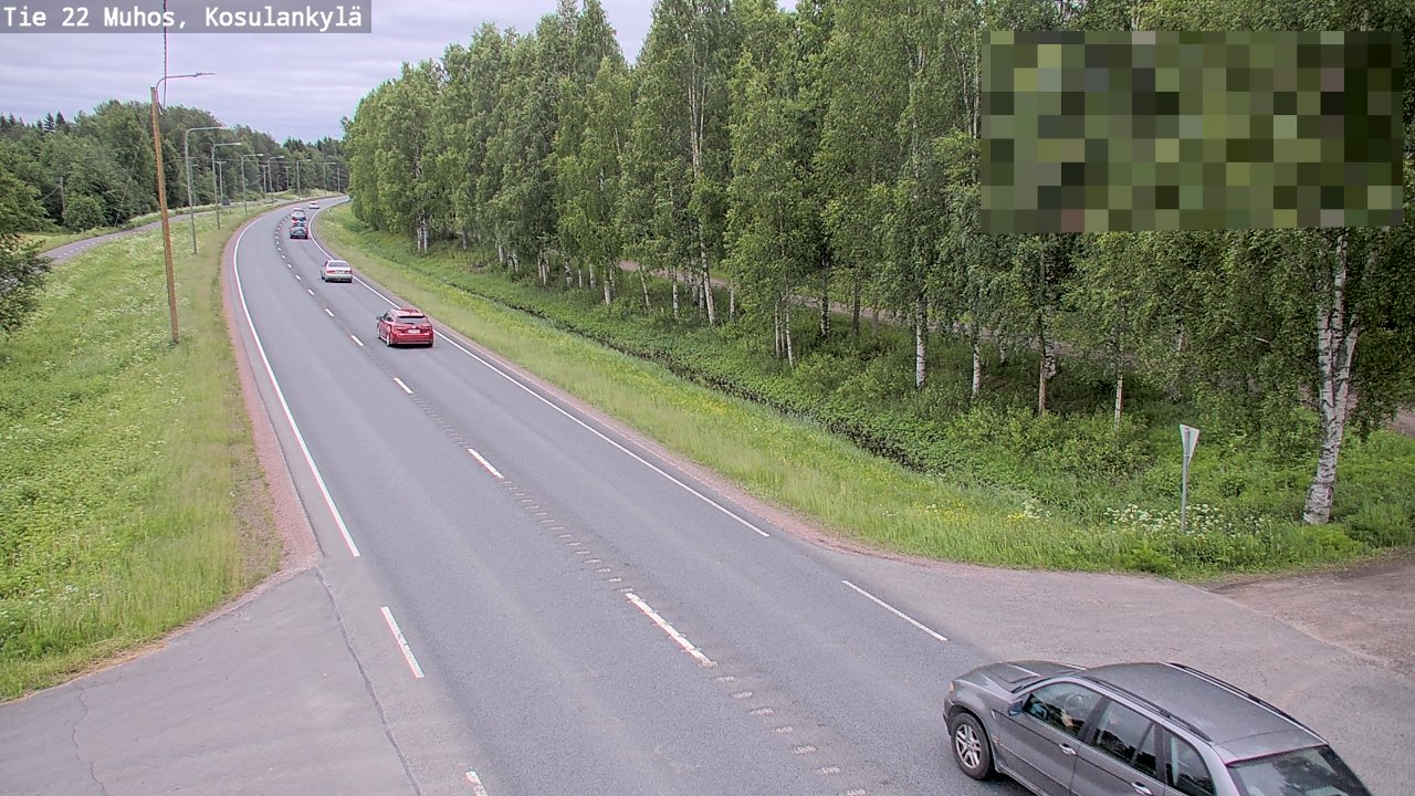 Weather Camera Image Road 22 Muhos, Kosulankylä, Muhos, Pohjois-Pohjanmaa