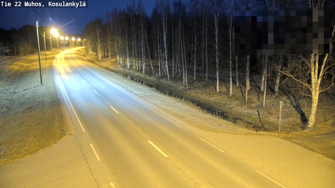 Weather Camera Image Road 22 Muhos, Kosulankylä, Muhos, Pohjois-Pohjanmaa
