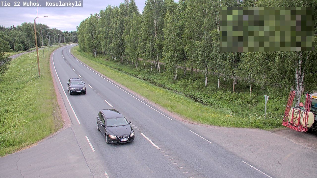 Weather Camera Image Road 22 Muhos, Kosulankylä, Muhos, Pohjois-Pohjanmaa