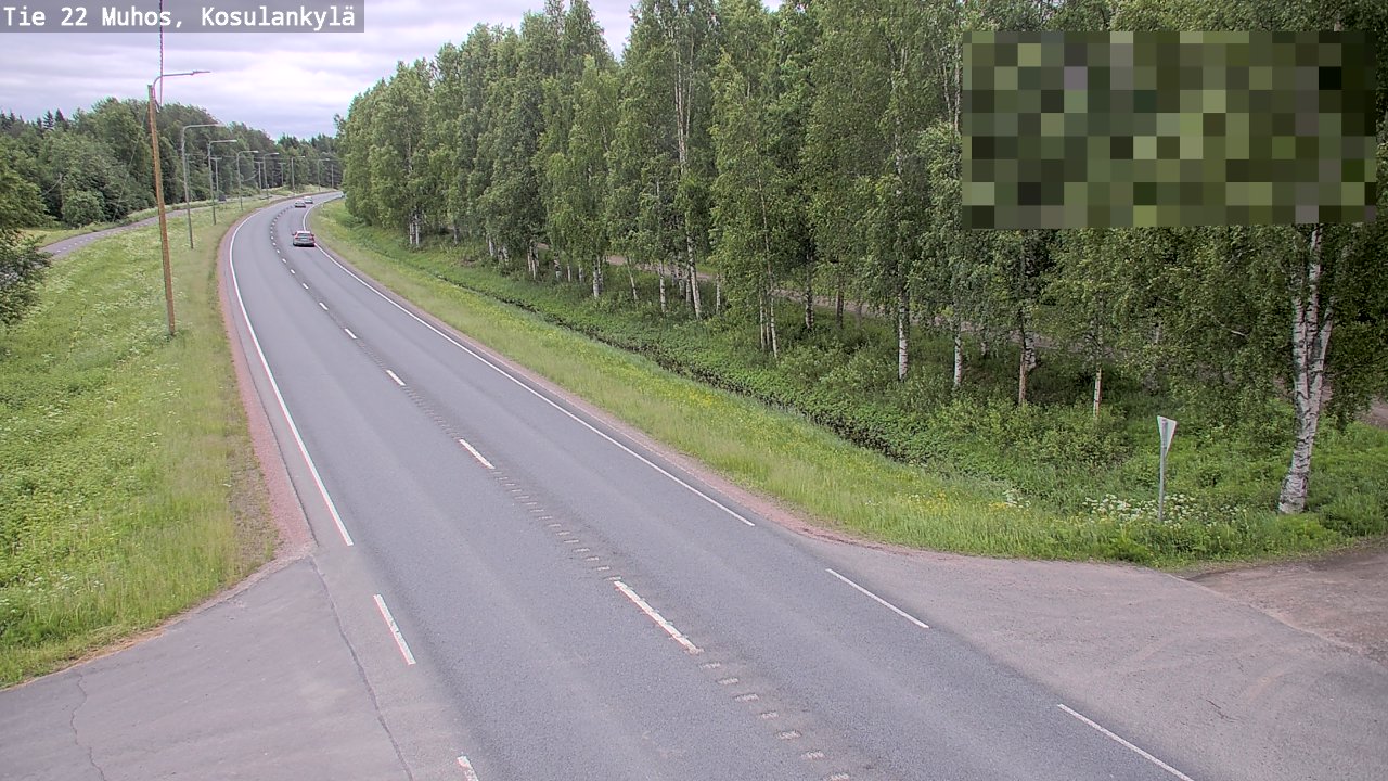 Weather Camera Image Road 22 Muhos, Kosulankylä, Muhos, Pohjois-Pohjanmaa