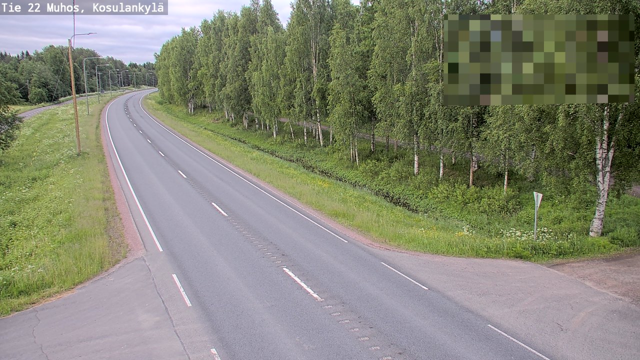 Weather Camera Image Road 22 Muhos, Kosulankylä, Muhos, Pohjois-Pohjanmaa