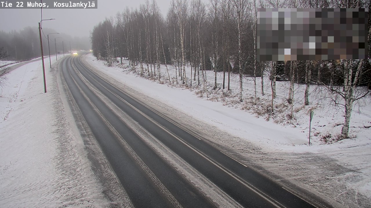 Weather Camera Image Väg 22 Muhos, Kosulankylä, Muhos, Pohjois-Pohjanmaa