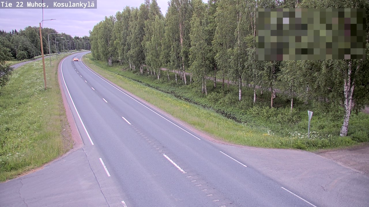 Weather Camera Image Road 22 Muhos, Kosulankylä, Muhos, Pohjois-Pohjanmaa