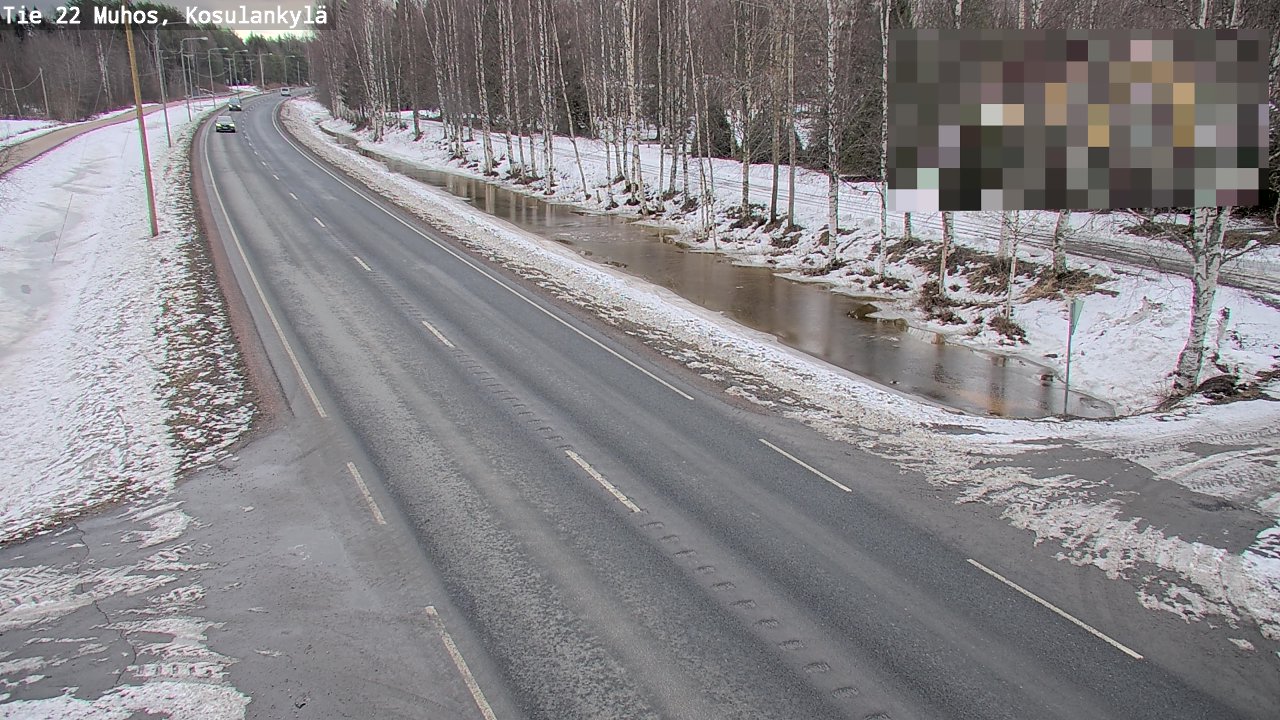 Weather Camera Image Väg 22 Muhos, Kosulankylä, Muhos, Pohjois-Pohjanmaa