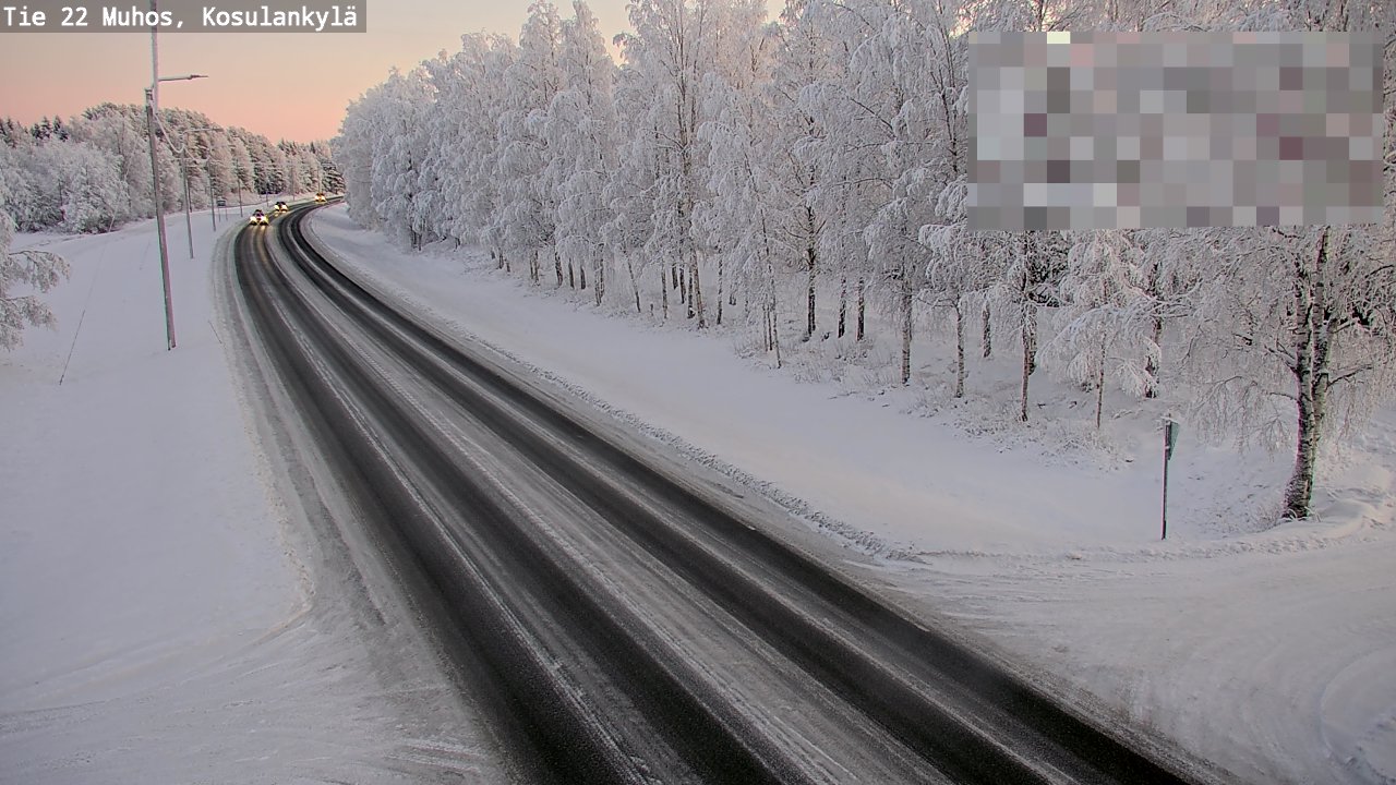 Weather Camera Image Road 22 Muhos, Kosulankylä, Muhos, Pohjois-Pohjanmaa