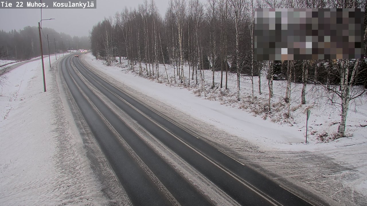 Weather Camera Image Väg 22 Muhos, Kosulankylä, Muhos, Pohjois-Pohjanmaa