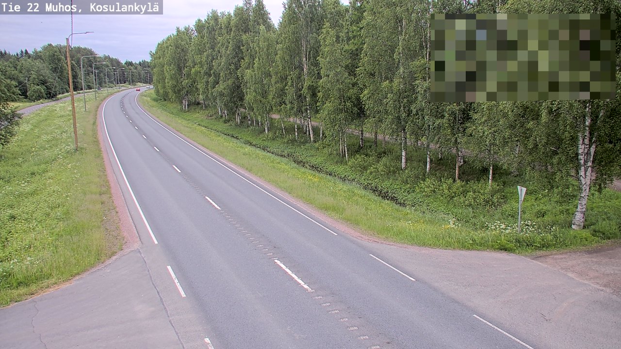 Weather Camera Image Road 22 Muhos, Kosulankylä, Muhos, Pohjois-Pohjanmaa