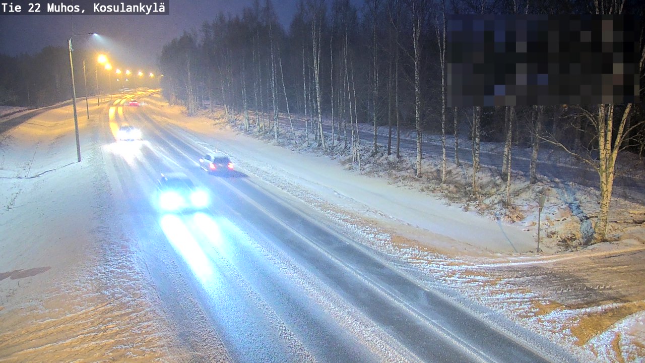 Weather Camera Image Väg 22 Muhos, Kosulankylä, Muhos, Pohjois-Pohjanmaa
