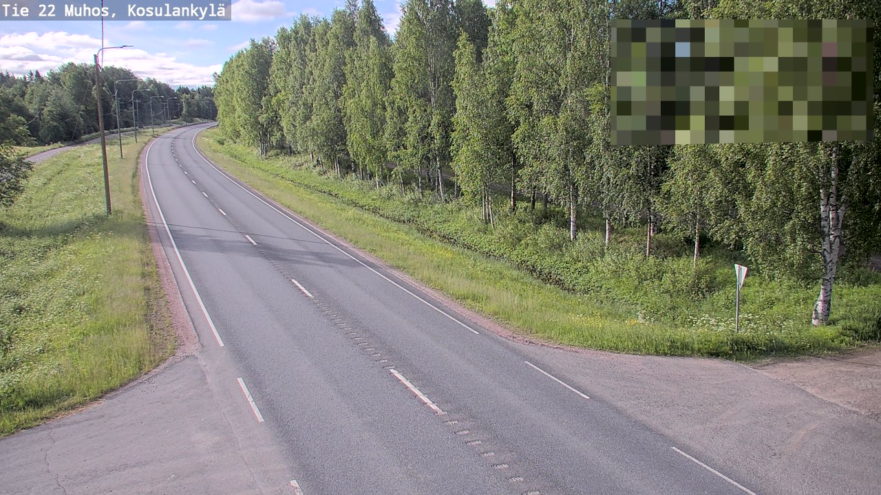Weather Camera Image Road 22 Muhos, Kosulankylä, Muhos, Pohjois-Pohjanmaa