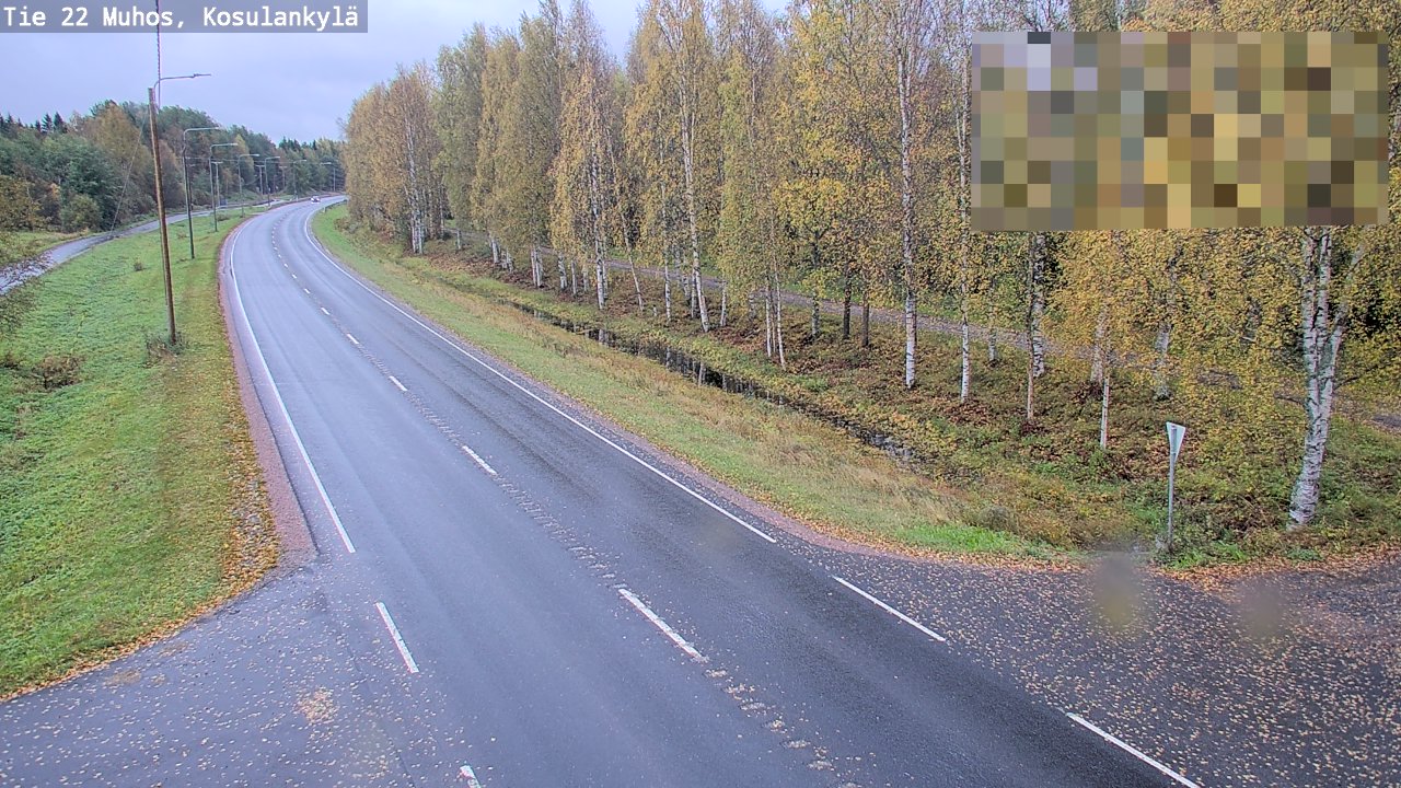 Weather Camera Image Road 22 Muhos, Kosulankylä, Muhos, Pohjois-Pohjanmaa
