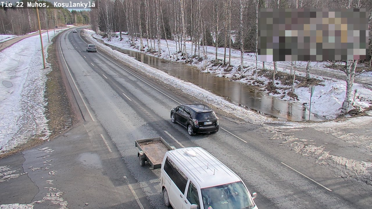 Weather Camera Image Väg 22 Muhos, Kosulankylä, Muhos, Pohjois-Pohjanmaa
