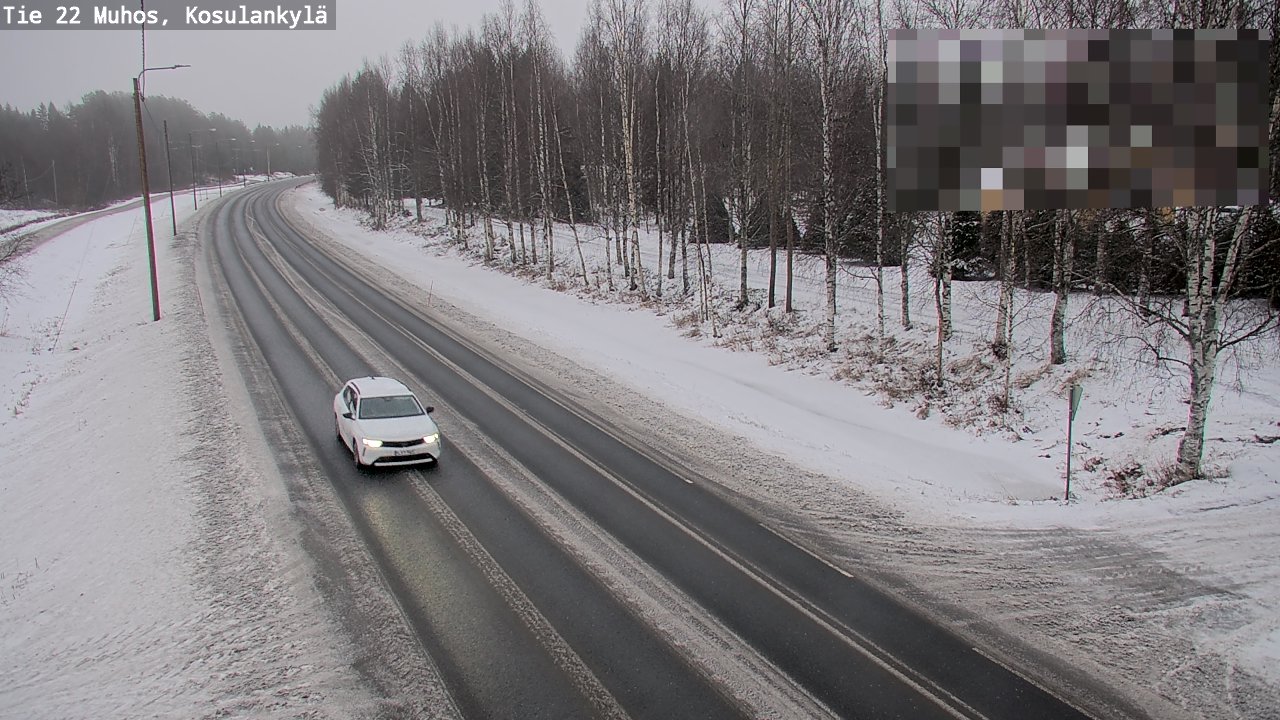 Weather Camera Image Väg 22 Muhos, Kosulankylä, Muhos, Pohjois-Pohjanmaa