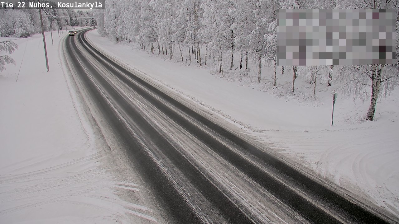 Weather Camera Image Väg 22 Muhos, Kosulankylä, Muhos, Pohjois-Pohjanmaa