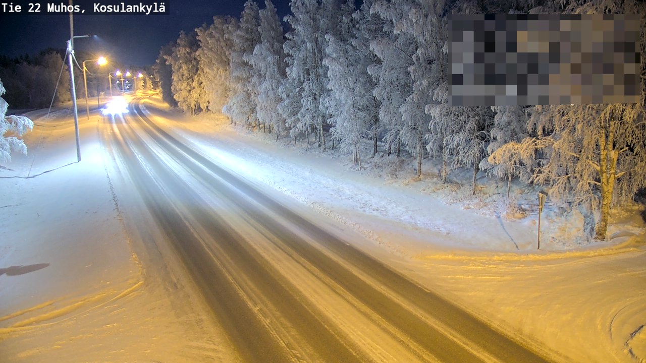 Weather Camera Image Road 22 Muhos, Kosulankylä, Muhos, Pohjois-Pohjanmaa