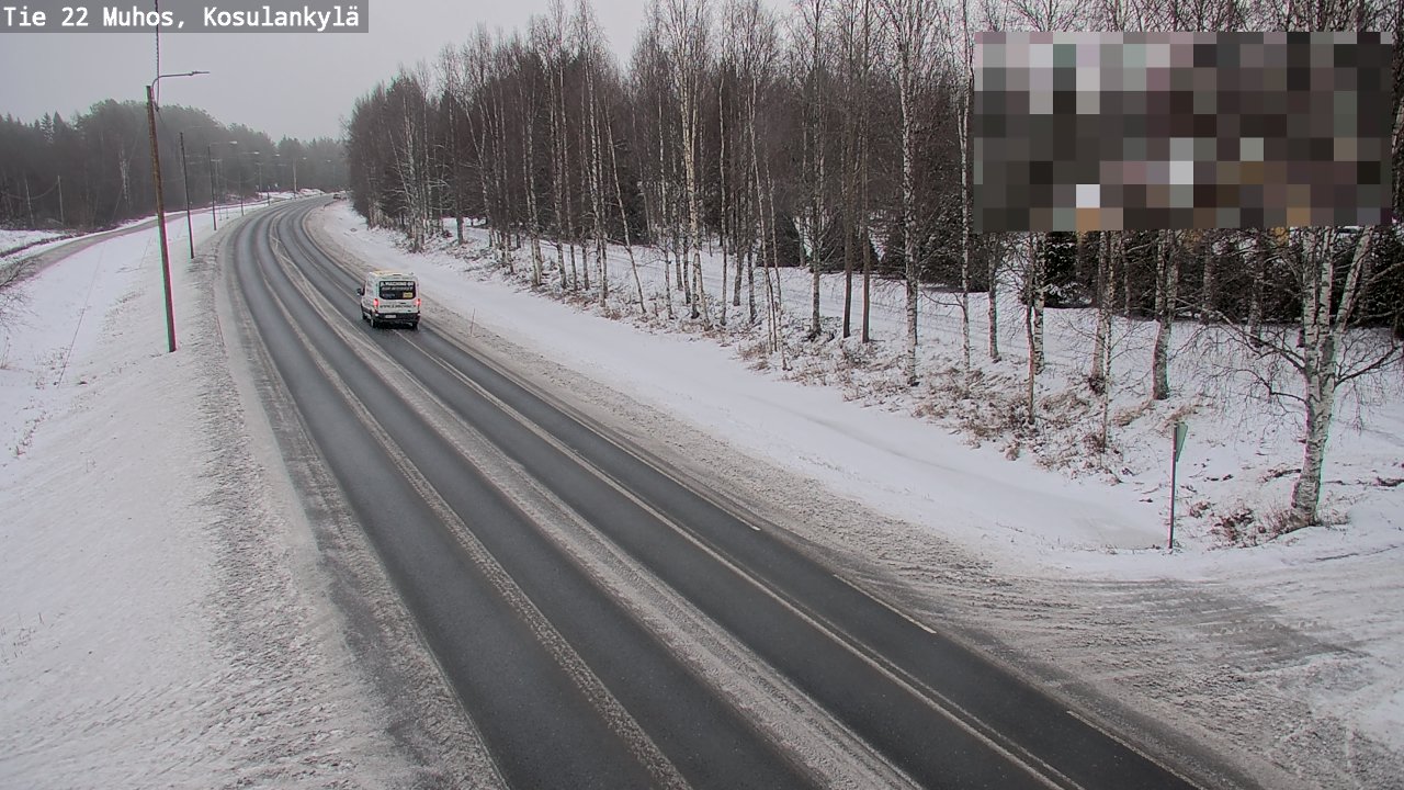 Weather Camera Image Väg 22 Muhos, Kosulankylä, Muhos, Pohjois-Pohjanmaa