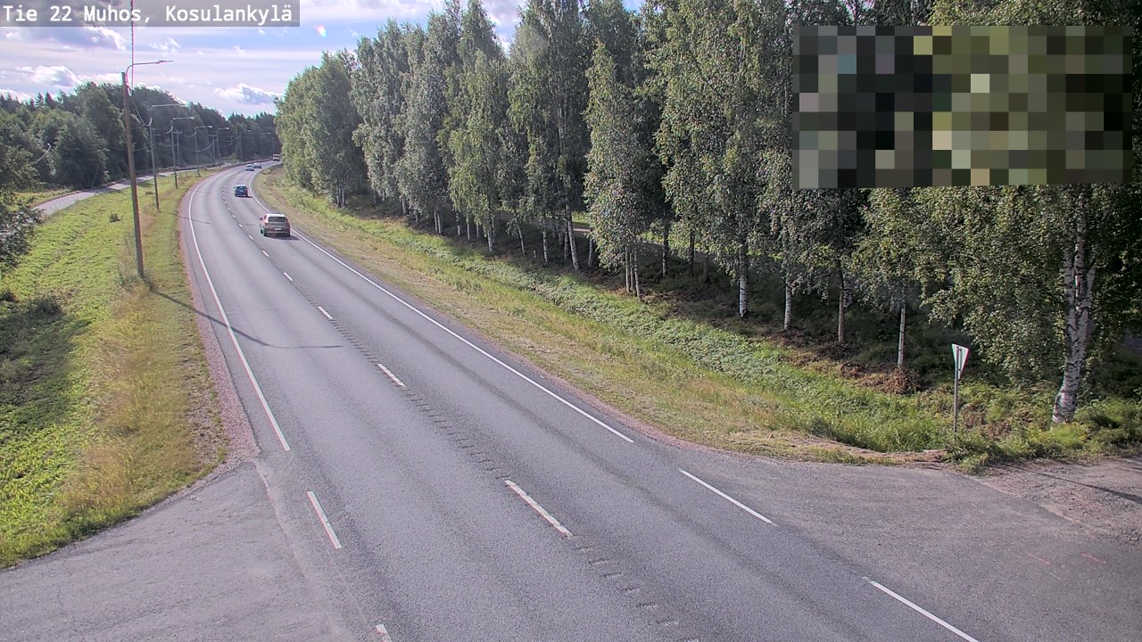 Weather Camera Image Road 22 Muhos, Kosulankylä, Muhos, Pohjois-Pohjanmaa