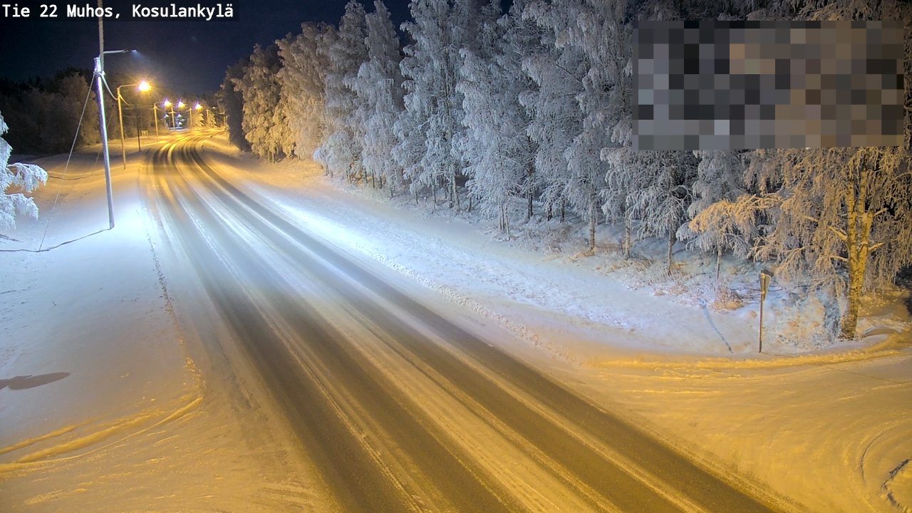 Weather Camera Image Road 22 Muhos, Kosulankylä, Muhos, Pohjois-Pohjanmaa