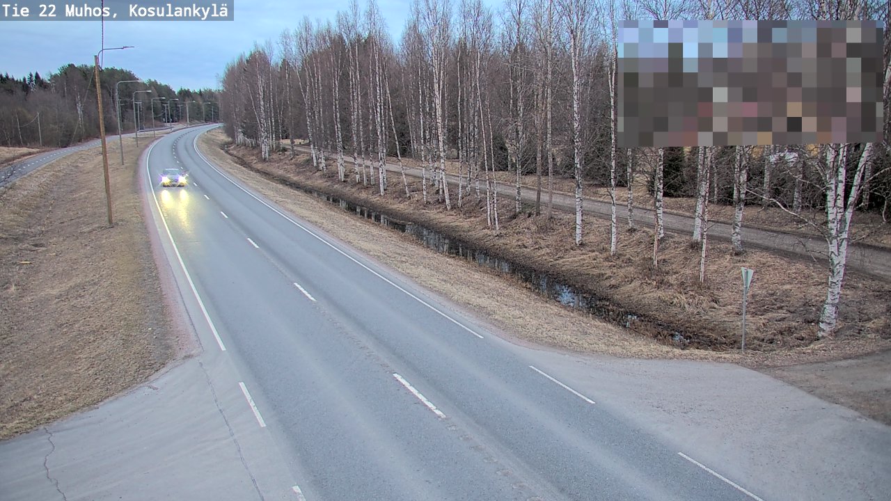 Weather Camera Image Road 22 Muhos, Kosulankylä, Muhos, Pohjois-Pohjanmaa