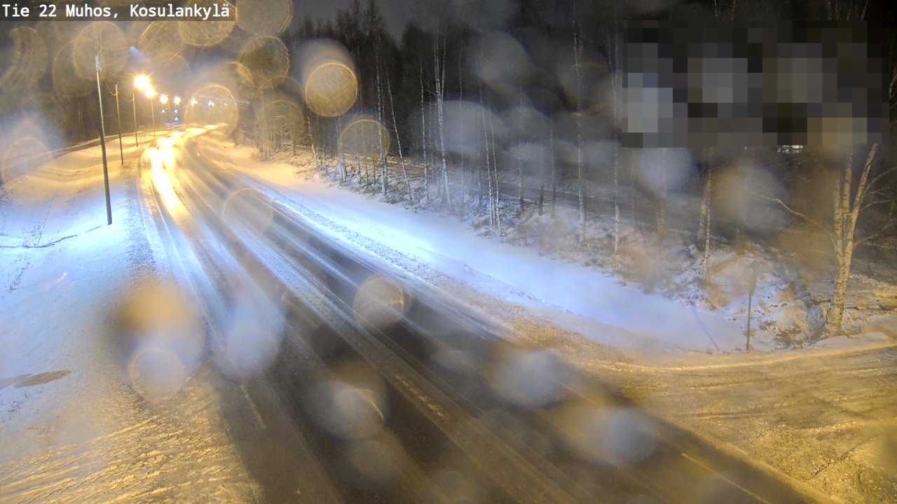 Weather Camera Image Väg 22 Muhos, Kosulankylä, Muhos, Pohjois-Pohjanmaa