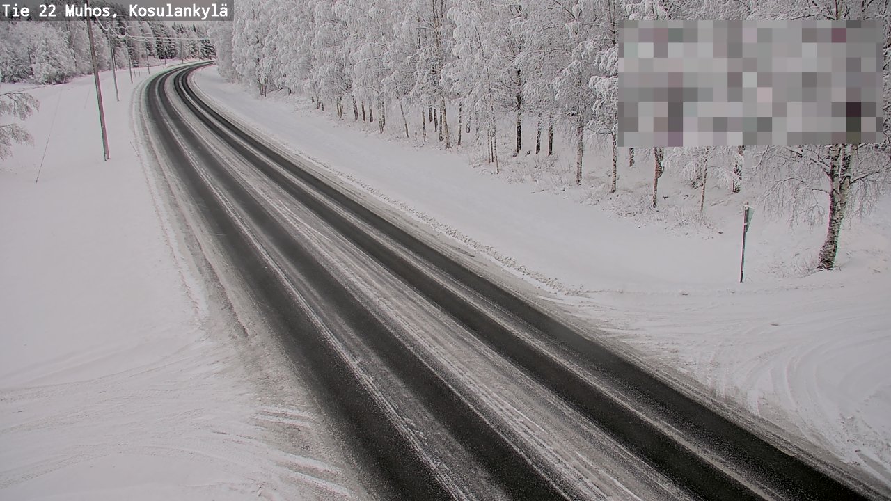 Weather Camera Image Väg 22 Muhos, Kosulankylä, Muhos, Pohjois-Pohjanmaa