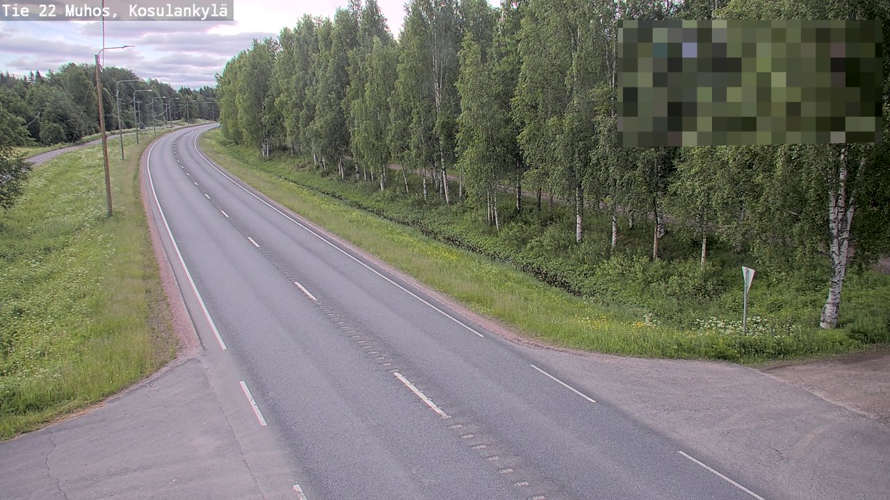 Weather Camera Image Road 22 Muhos, Kosulankylä, Muhos, Pohjois-Pohjanmaa