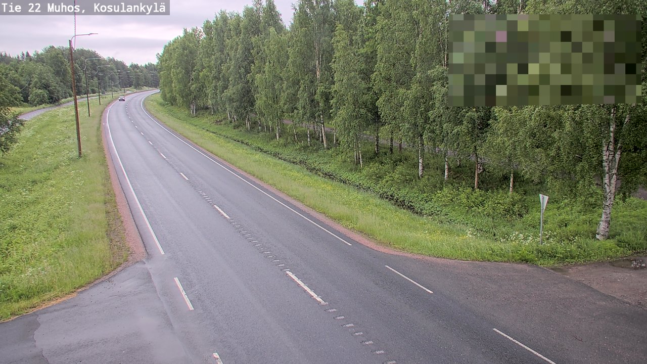 Weather Camera Image Väg 22 Muhos, Kosulankylä, Muhos, Pohjois-Pohjanmaa
