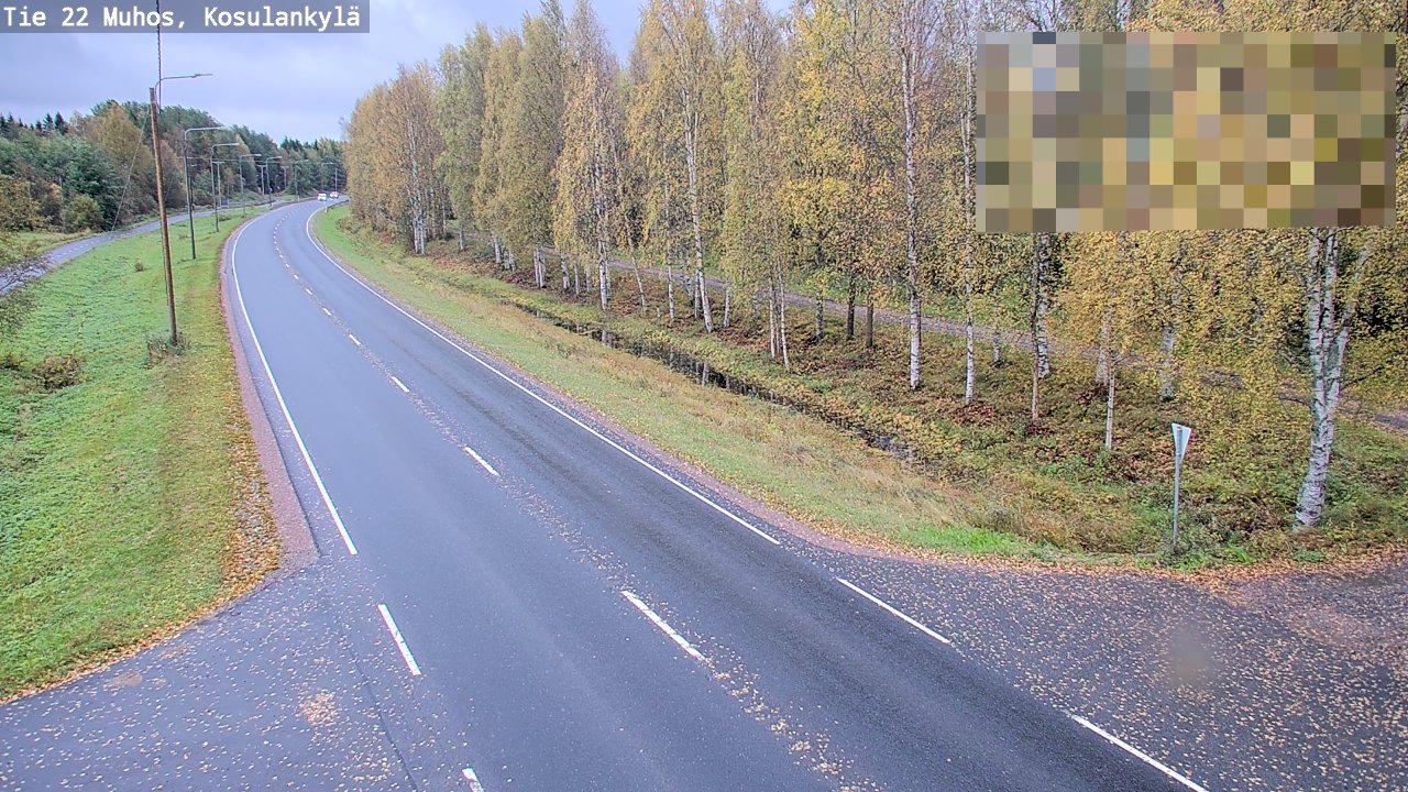 Weather Camera Image Road 22 Muhos, Kosulankylä, Muhos, Pohjois-Pohjanmaa