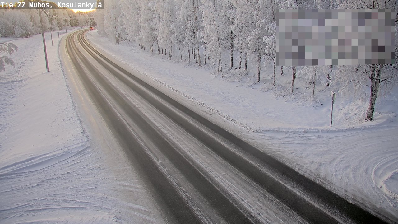 Weather Camera Image Road 22 Muhos, Kosulankylä, Muhos, Pohjois-Pohjanmaa