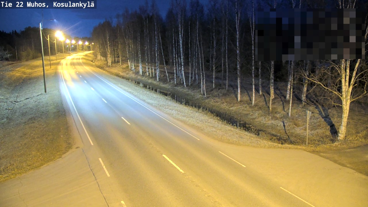 Weather Camera Image Road 22 Muhos, Kosulankylä, Muhos, Pohjois-Pohjanmaa