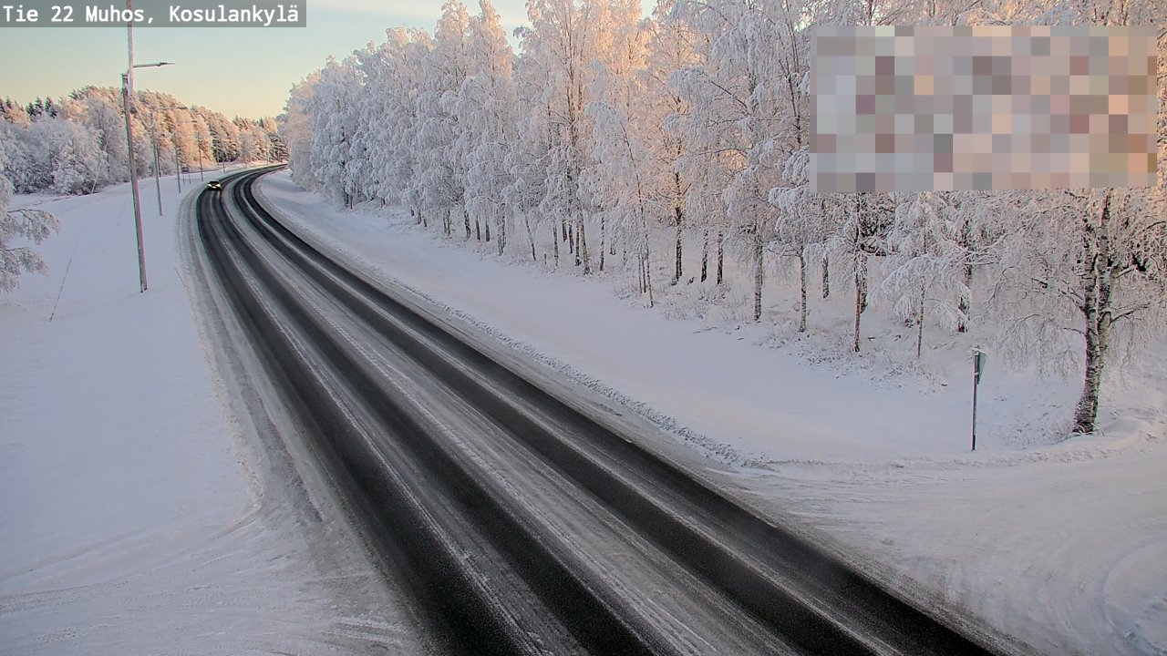 Weather Camera Image Road 22 Muhos, Kosulankylä, Muhos, Pohjois-Pohjanmaa
