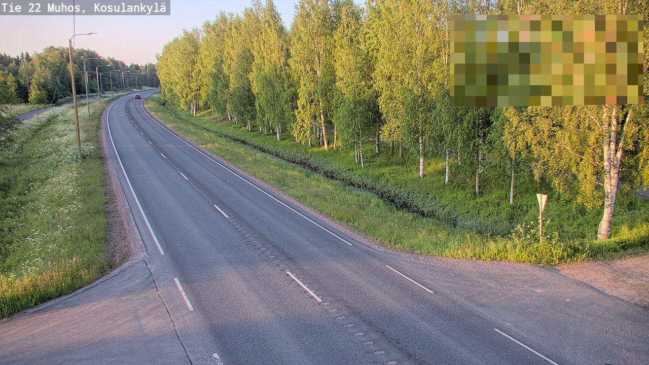 Weather Camera Image Road 22 Muhos, Kosulankylä, Muhos, Pohjois-Pohjanmaa