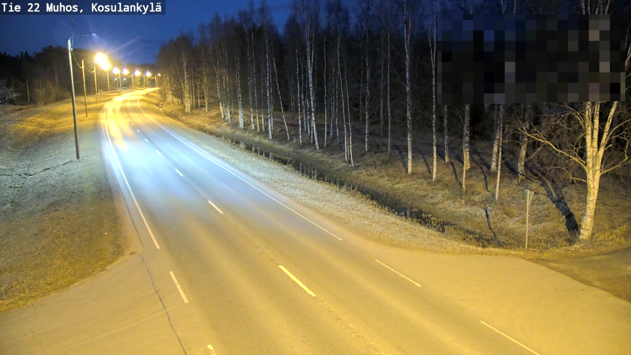 Weather Camera Image Road 22 Muhos, Kosulankylä, Muhos, Pohjois-Pohjanmaa