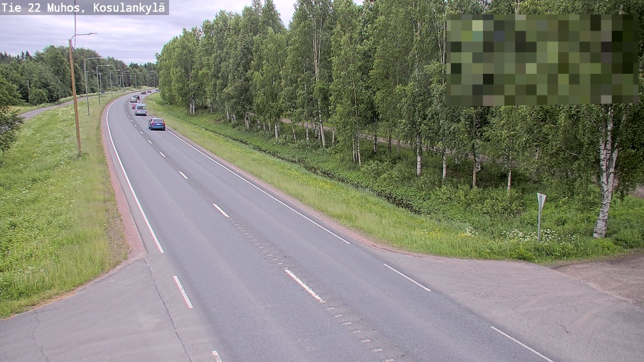 Weather Camera Image Road 22 Muhos, Kosulankylä, Muhos, Pohjois-Pohjanmaa