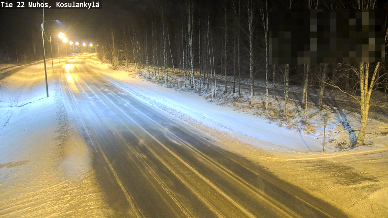 Weather Camera Image Väg 22 Muhos, Kosulankylä, Muhos, Pohjois-Pohjanmaa