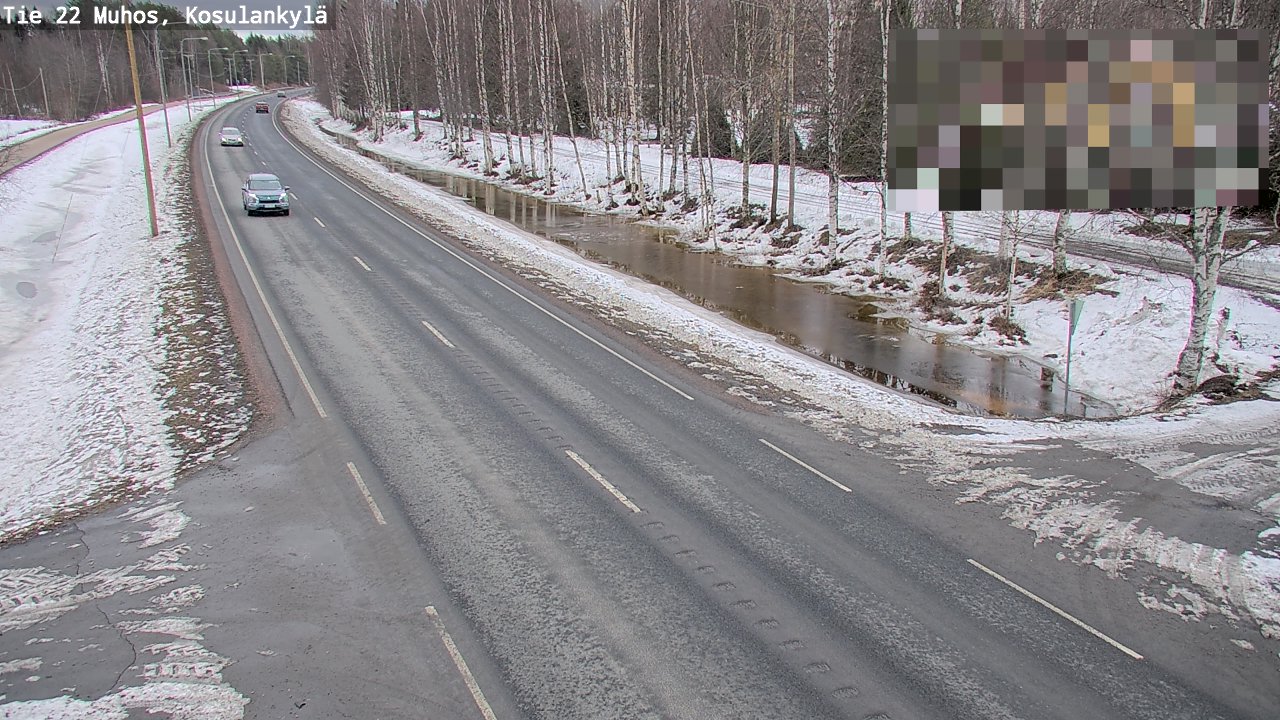 Weather Camera Image Väg 22 Muhos, Kosulankylä, Muhos, Pohjois-Pohjanmaa