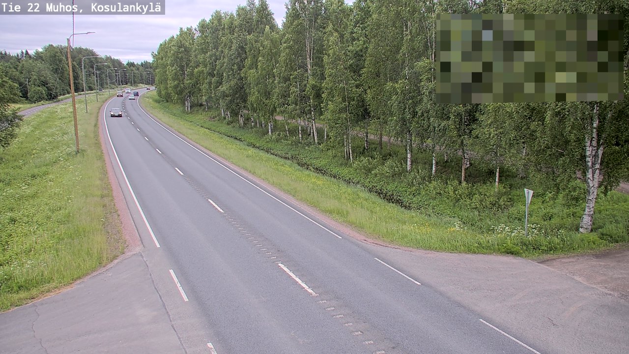 Weather Camera Image Road 22 Muhos, Kosulankylä, Muhos, Pohjois-Pohjanmaa