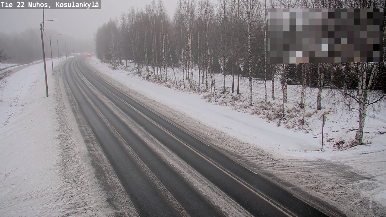 Weather Camera Image Väg 22 Muhos, Kosulankylä, Muhos, Pohjois-Pohjanmaa