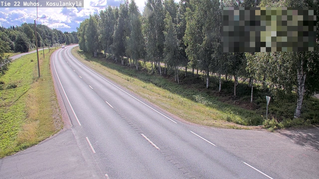 Weather Camera Image Väg 22 Muhos, Kosulankylä, Muhos, Pohjois-Pohjanmaa