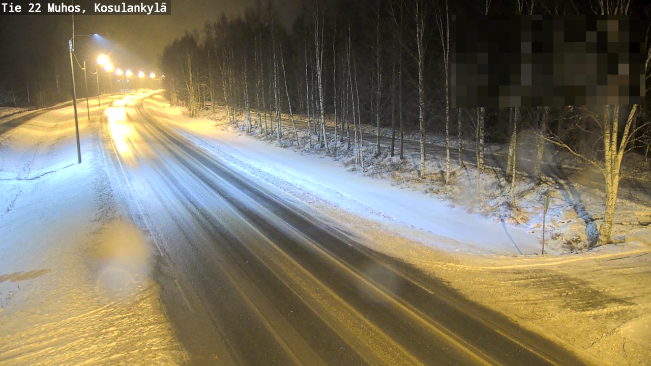 Weather Camera Image Väg 22 Muhos, Kosulankylä, Muhos, Pohjois-Pohjanmaa
