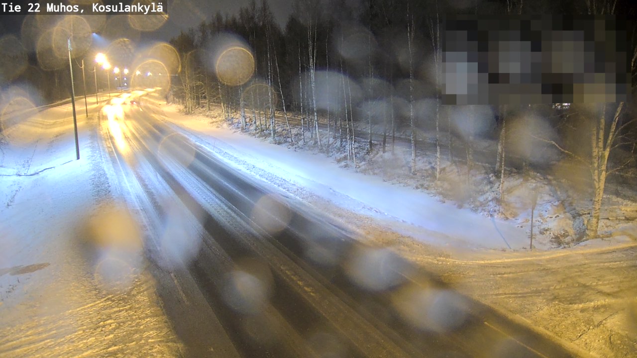 Weather Camera Image Väg 22 Muhos, Kosulankylä, Muhos, Pohjois-Pohjanmaa