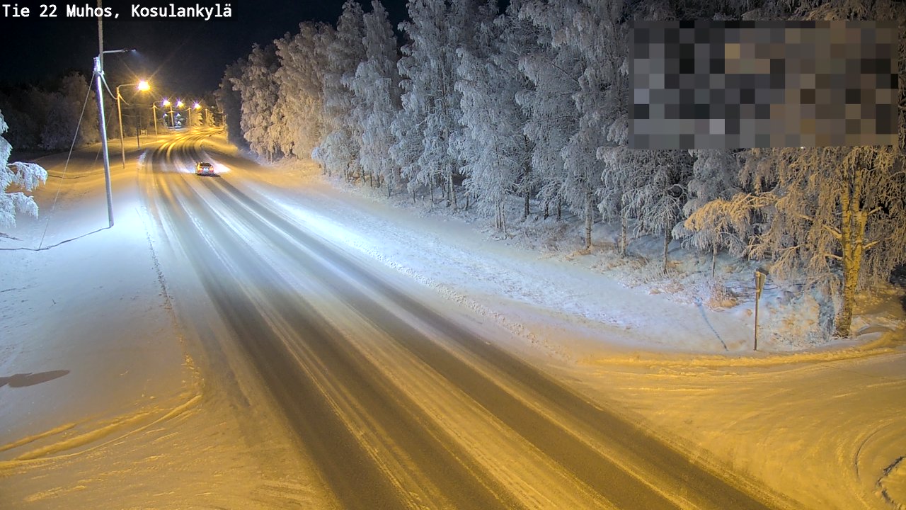Weather Camera Image Road 22 Muhos, Kosulankylä, Muhos, Pohjois-Pohjanmaa