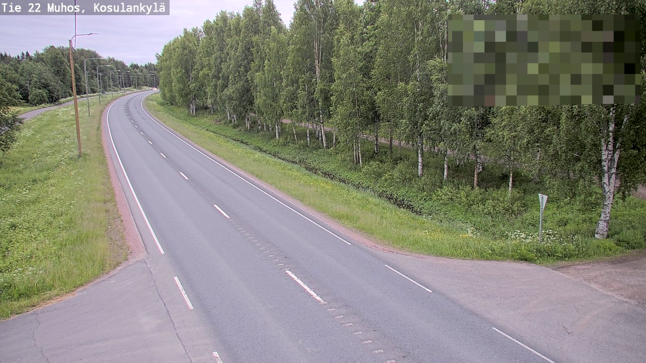 Weather Camera Image Road 22 Muhos, Kosulankylä, Muhos, Pohjois-Pohjanmaa