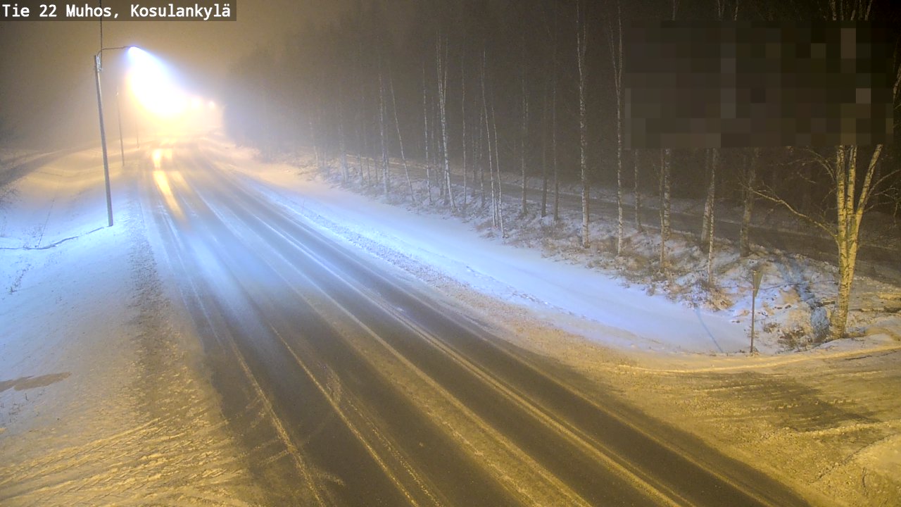 Weather Camera Image Väg 22 Muhos, Kosulankylä, Muhos, Pohjois-Pohjanmaa